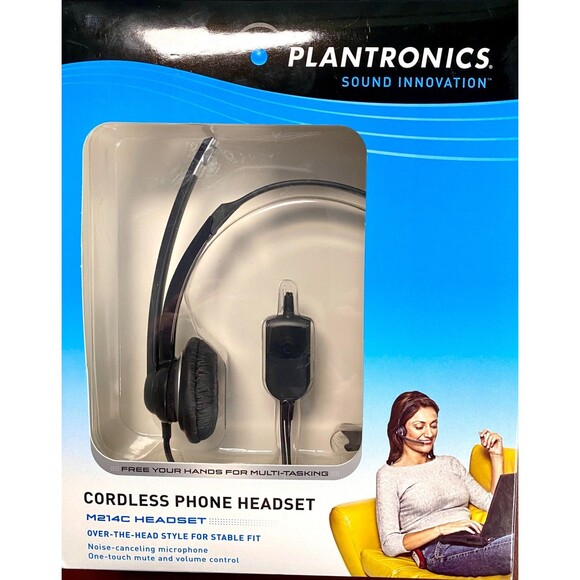 Plantronics M214C Black/Gray Headband Headsets BRAND NEW SEALED - Picture 1 of 2